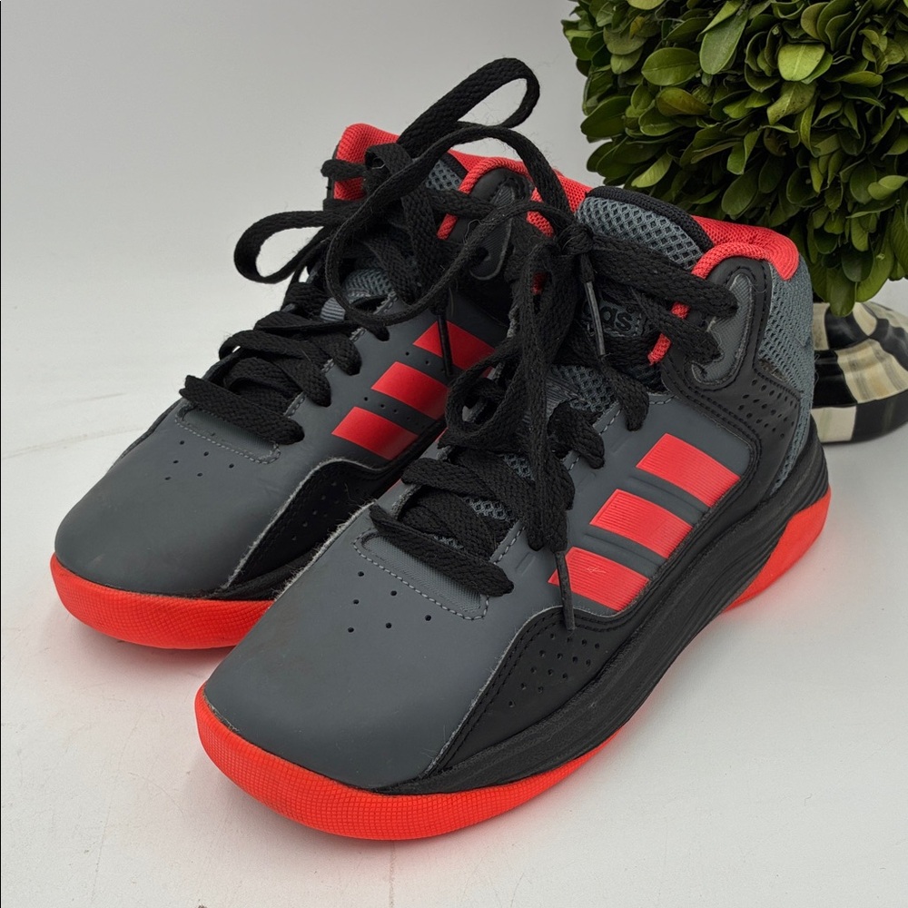 Adidas Kids' Gray and Red Sneakers